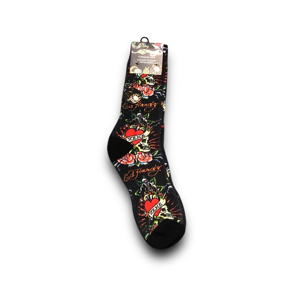 Ed Hardy Men's Cushioned Crew Socks (2 Pairs)